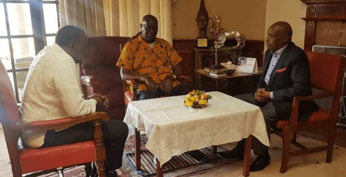 President Kenyatta Visits Retired President Moi After Death of His Son Jonathan
