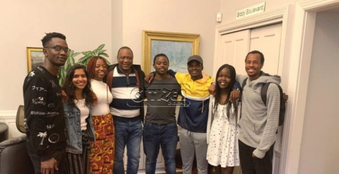 Uhuru Visits His Former College in the US