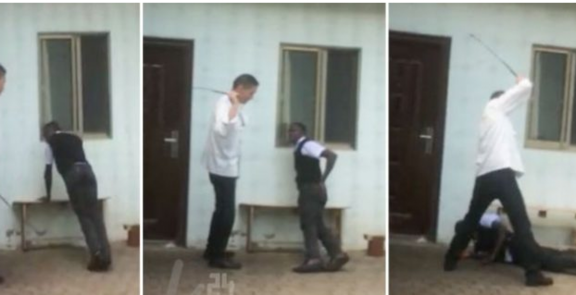 Chinese Man Filmed Whipping Kenyan Hotel Waiter for Reporting Late to Work