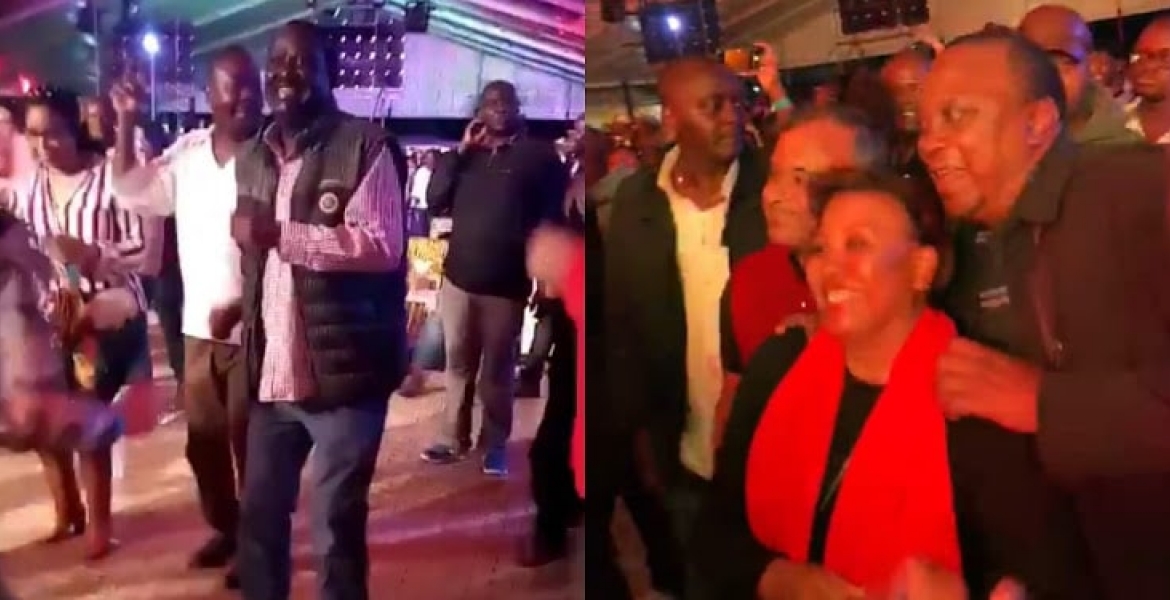 Nobody Can Stop Reggae: Uhuru, Raila  Dance at UB40 Concert in Nairobi [VIDEOS]