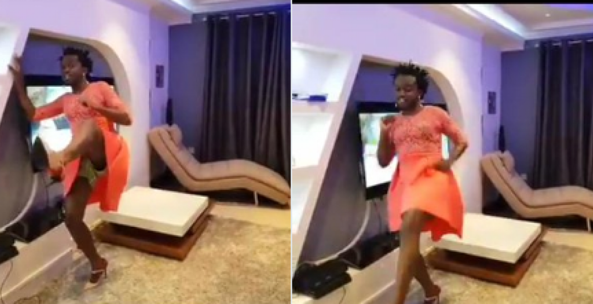Kenyans Online Bash Gospel Singer Bahati for Wearing Wife's Dress, High Heels [VIDEO]