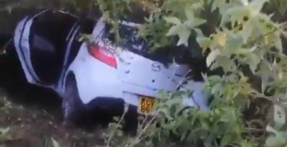 Shocking Video Shows Moment Car Slid Down Ngong Hills