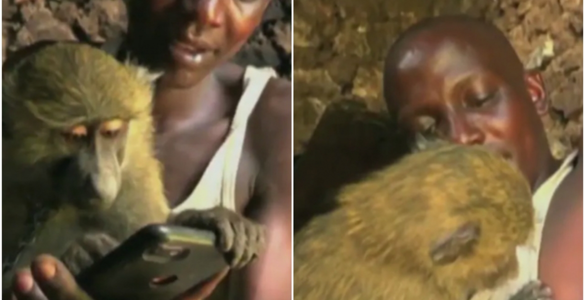 Kenyan Man Dumped by Wife and Children After Adopting Baboon