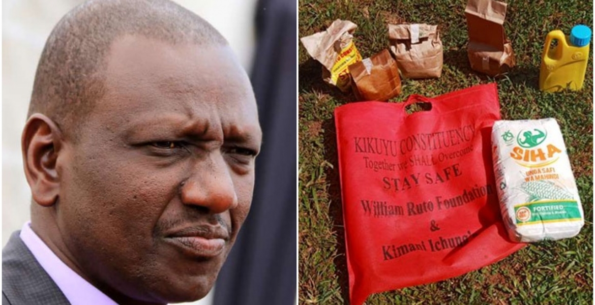 Ruto Disowns Contaminated Relief Food After Kikuyu Residents Develop Stomach Complications