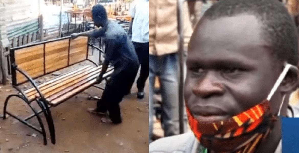 Kenyan Jua Kali Artisan Who Made Convertible Garden Bench Receives Orders Worth over Sh15 Million [VIDEO]