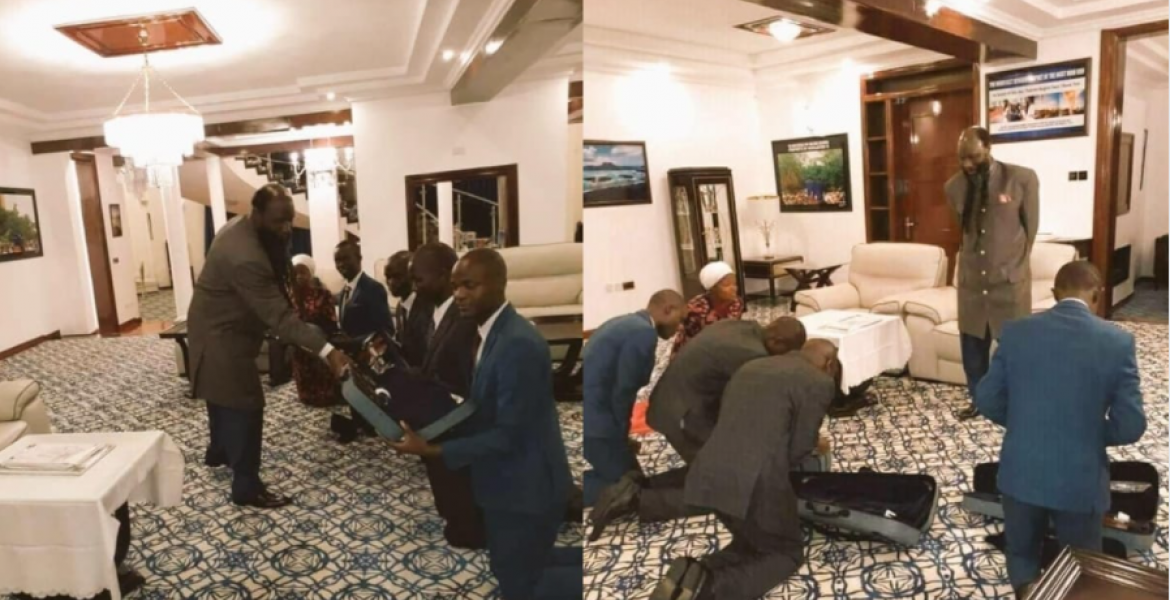 Photos of Prophet David Owuor’s Followers Kneeling Before Him Cause a Stir Online