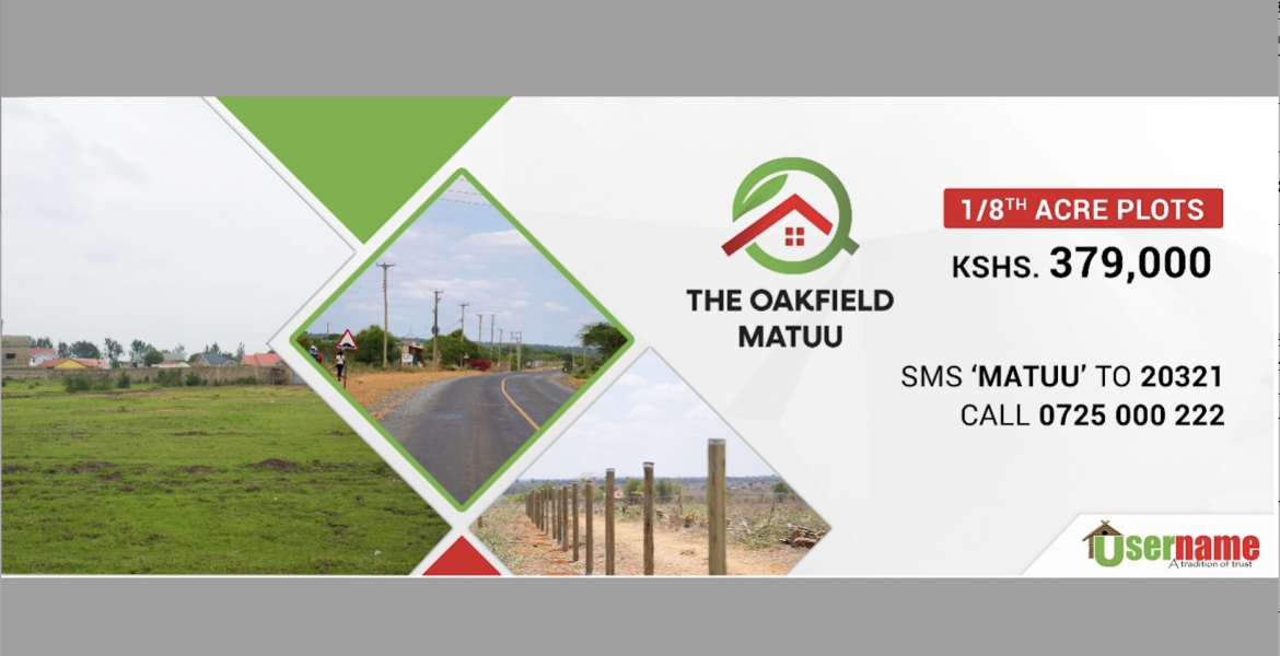 Affordable and Value-Added Plots for Sale at The Oakfield in Matuu