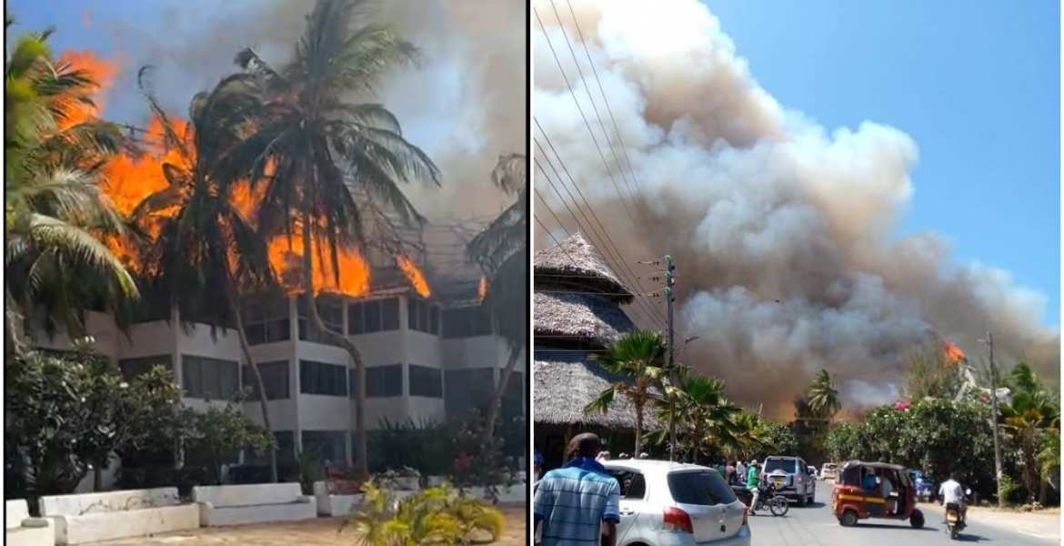 Fire Razes Down Oasis Cottage Hotel in Malindi