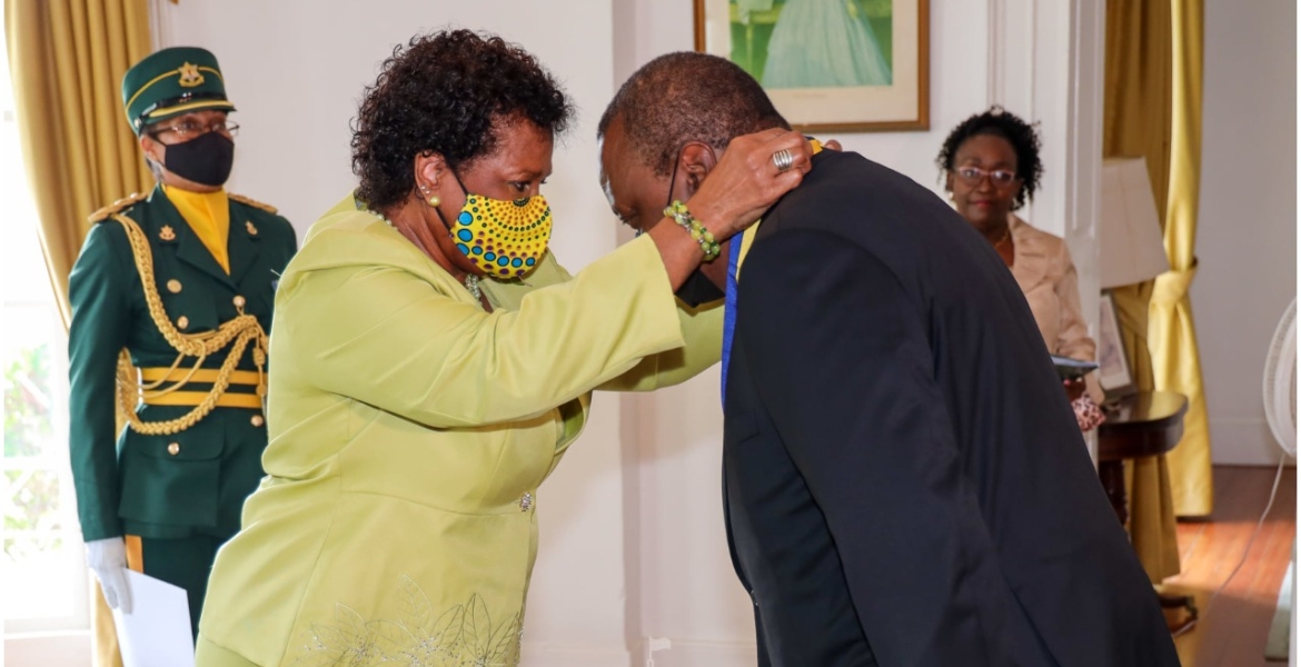 President Uhuru Kenyatta Awarded Barbados Highest State Honor Mwakilishi Com