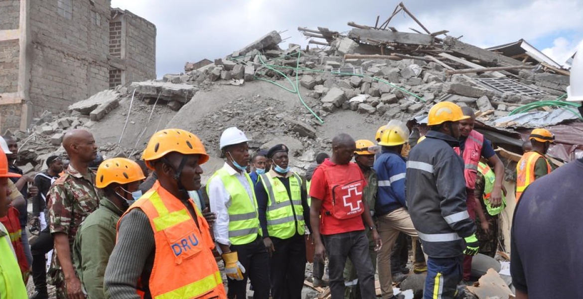 Three People Killed After A Six Storey Building Collapses In Kiambu Town