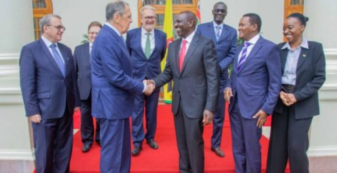 President William Ruto With Russian Foreign Minister Sergey Lavrov Ruto's New Push for Visa-free Access to Russia