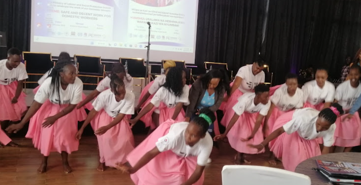 Participants Make a Presentation During an Event to Mark the International Domestic Workers Day on June 17, 2023 Labour Ministry to Ensure Safety of Domestic Workers Abroad