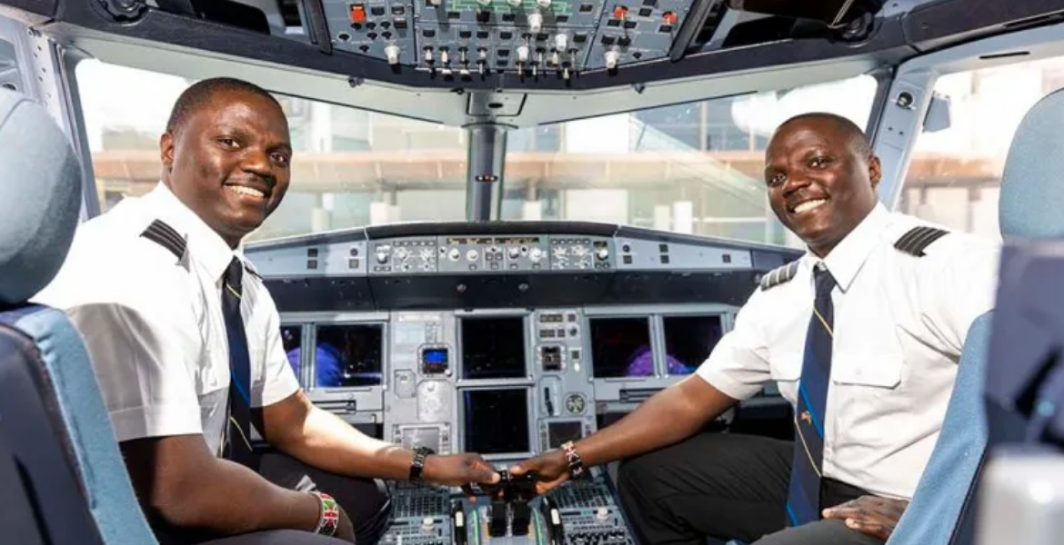 Kenyan Pilots Alex and Alan Brothers in Flight: Kenyan Pilots Alex and Alan Soar High with the Same US Airline