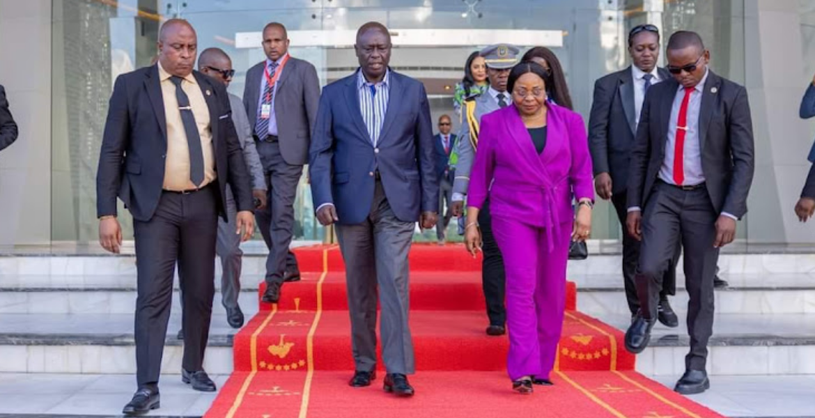 Deputy President Rigathi Gachagua With Other Officials When he Arrived in Equatorial Guinea Unravelling Gachagua's Equatorial Guinea Tour