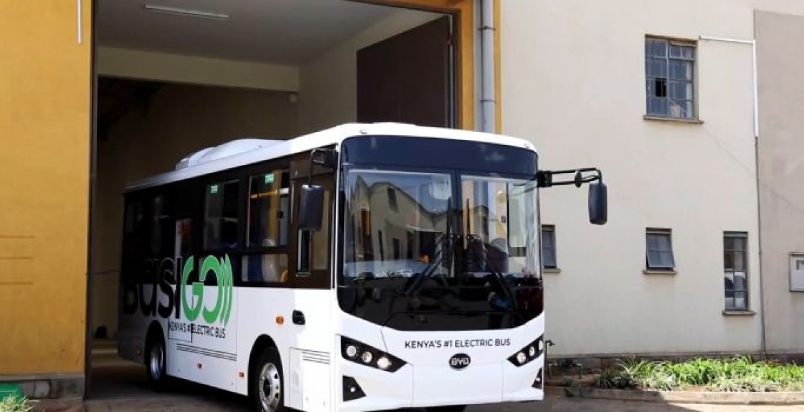 A BasiGo Electric Vehicle Leaving a Storage Unit List of 10 Kenyans That Won Global Awards in 2023