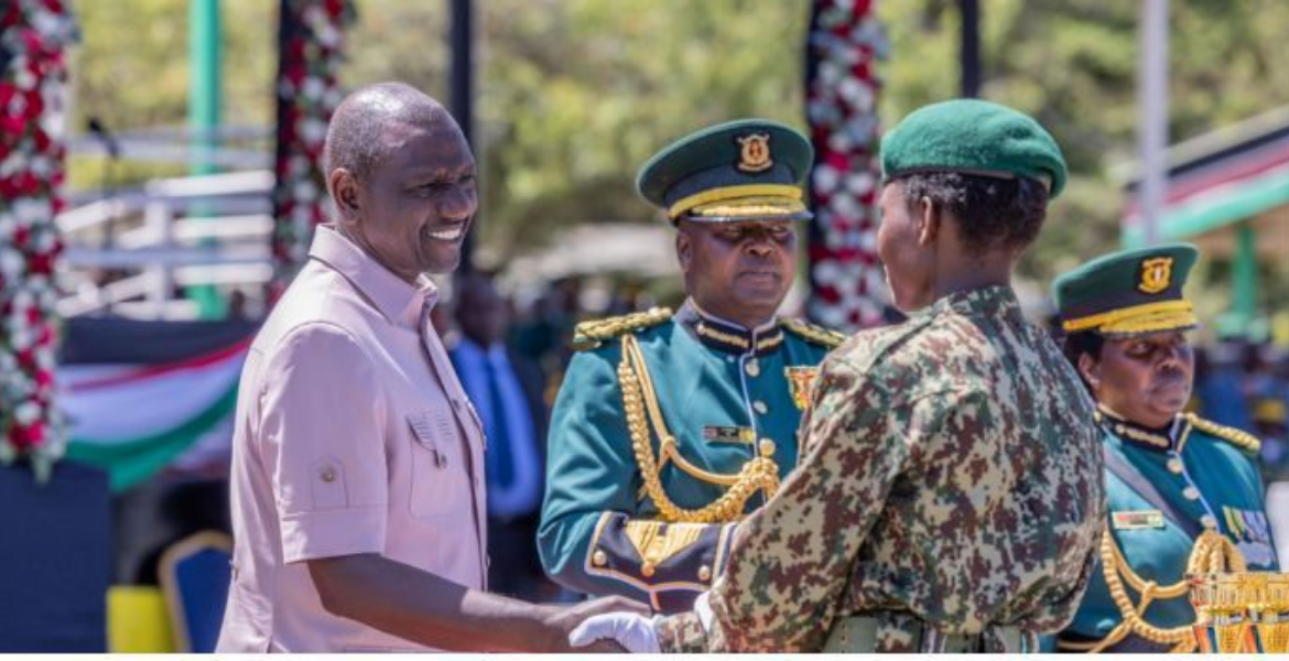 President William Ruto at the National Youth Service Pass-out in Gilgil, Nakuru President Ruto Mandates NYS Training for Kenyans Seeking Jobs Abroad