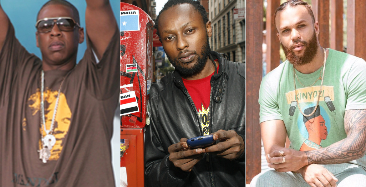 From Left: Jay Z, Jeffrey Kimathi, and Jidenna How Jeffrey Kimathi's Clothing Line Captured the Spotlight Among US Celebrities