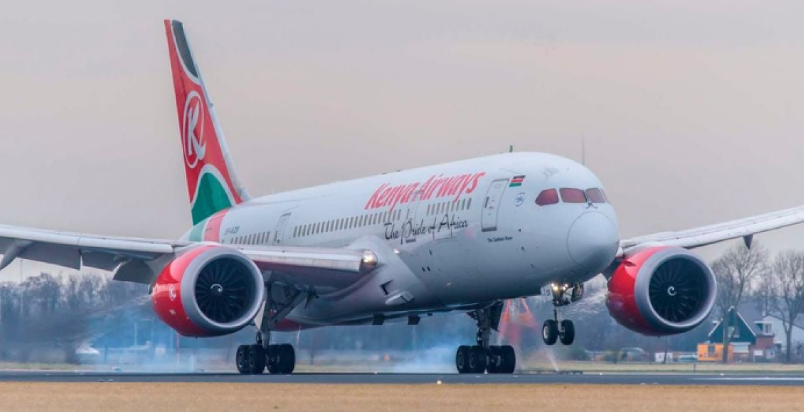 A Kenya Airways Plane Kenya Airways Tight-Lipped on Details of Flight Disruption