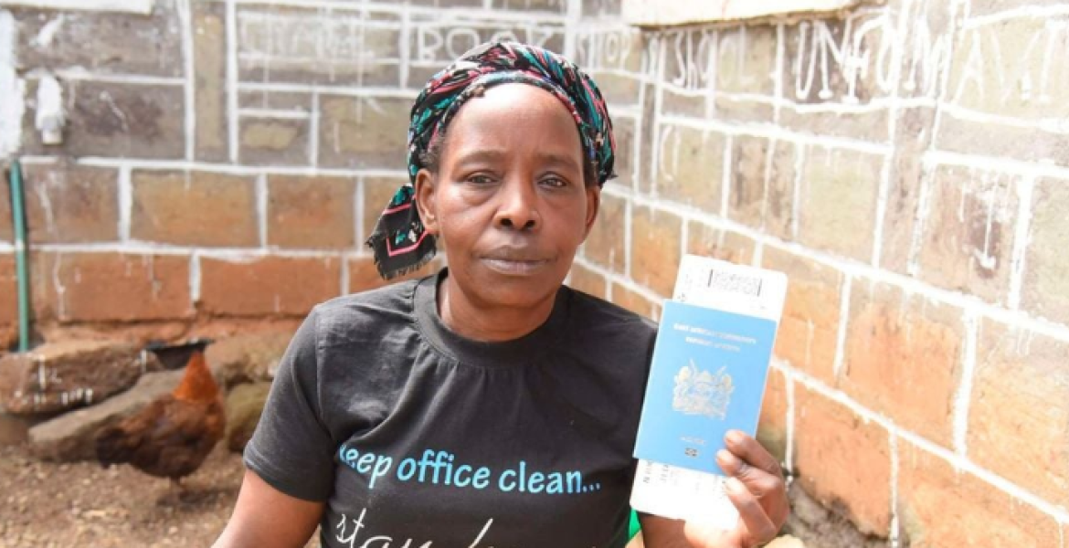 Lucy Wanjiku Shows her Travel Documents Escaping the Nightmare of Saudi Arabia