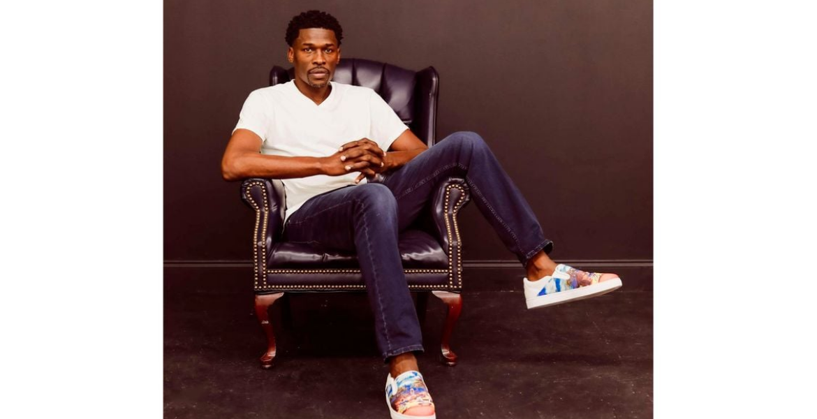 US Based Kenyan Designer and Music Producer Edem Jimbo Modelling his Tombo Brand of Footwear Kenyan Creative Sensation Making Waves in the US with Footwear and Music