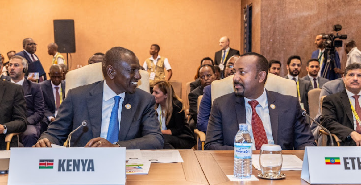President William Ruto (left) and Ethiopian Prime Minister Abiy Ahmed Kenya Tops the Charts as Africa's Premier Investment Hub - Report