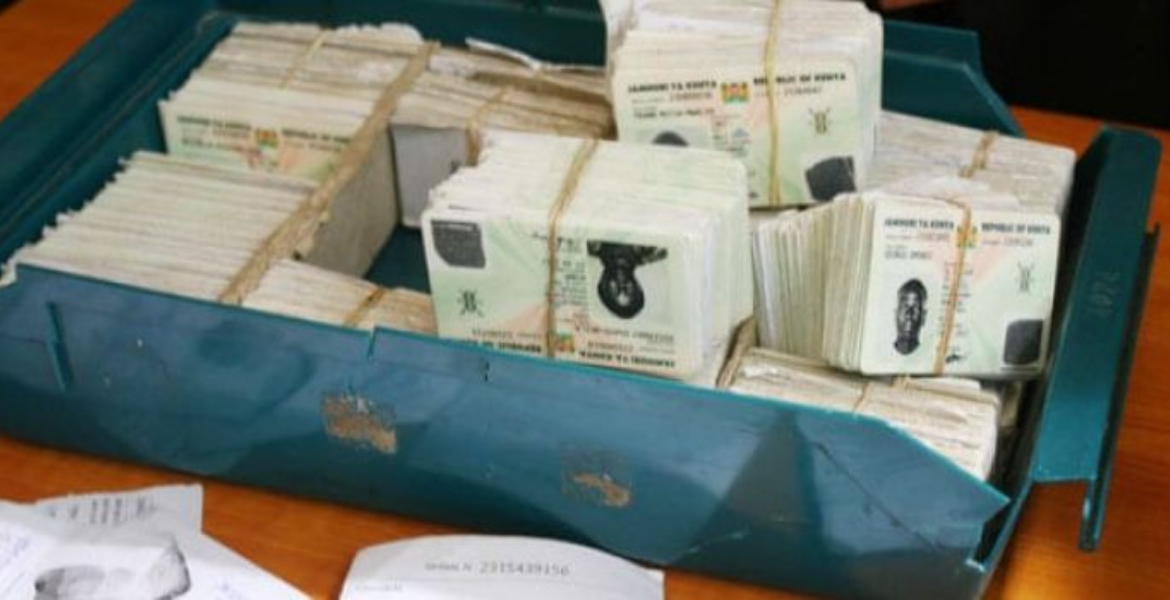Uncollected National Identity Cards (IDs) on a Desk at the Kisumu Huduma Center Government Insider Reveals Plans for Expiry Dates on National IDs