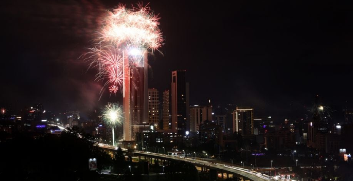 Fireworks Illuminate the Night sky in Nairobi as Kenyans Ushered in the New Year on December 31, 2023 Kenyans Usher in the New Year with Flair