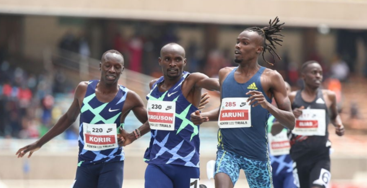From right: Michael Saruni (Winner), Ferguson Rotich (Second) and Emmanuel Korir (Third) Kenyan Athlete Sends Look-alike for Doping Test, Faces Four-Year Ban