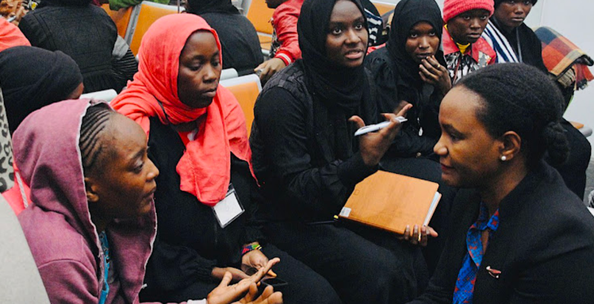 Diaspora Affairs Principal Secretary Roseline Njogu With Kenyan Domestic Workers in a Sakan The Struggles of Kenyan Women in Saudi Arabia