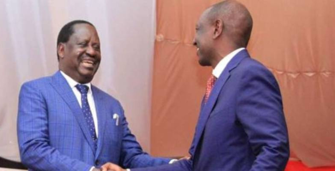 President William Ruto and Former Prime Minister Raila Odinga Raila Odinga Faces Political Uncertainty Amid Ruto’s Broad-Based Deal