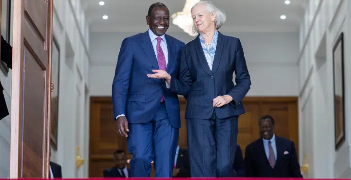 President William Ruto and Meg Whitman Former US Envoy Says Kenya’s Haiti Security Deal Was Whitman’s Initiative
