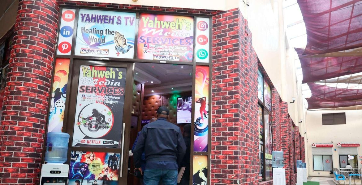 The entrance to Yahweh’s Media Services Offices Kenyans Lose Millions as Fraudulent ‘Blessing Lotteries’ Exploit Religious Viewers