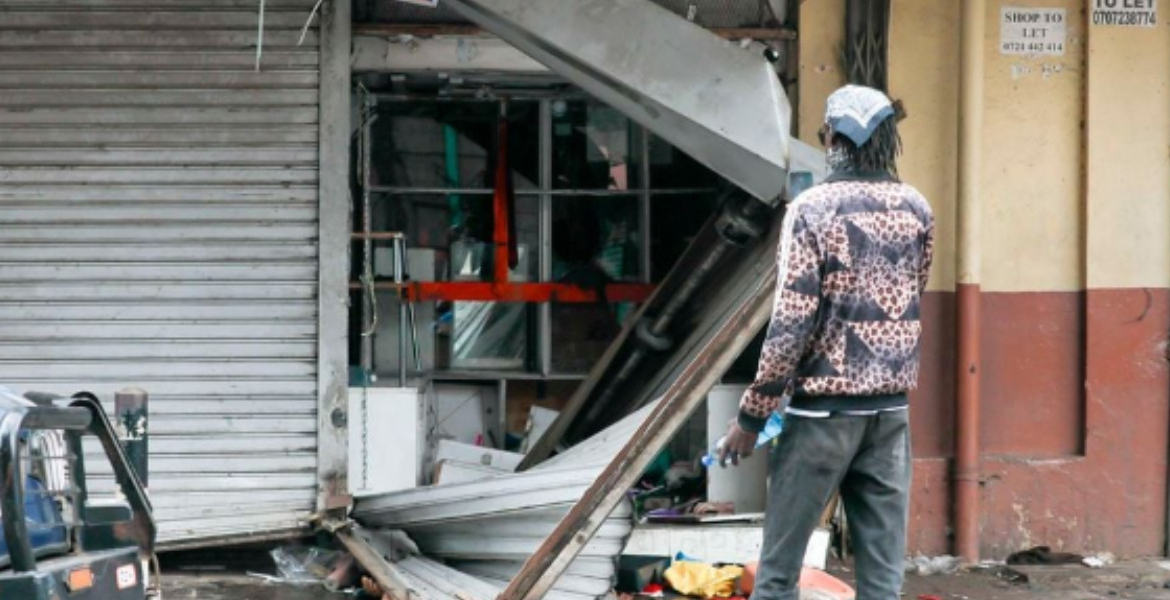 A Shop Broken by Goons Nairobi Traders Count Millions in Losses After Violent CBD Protests