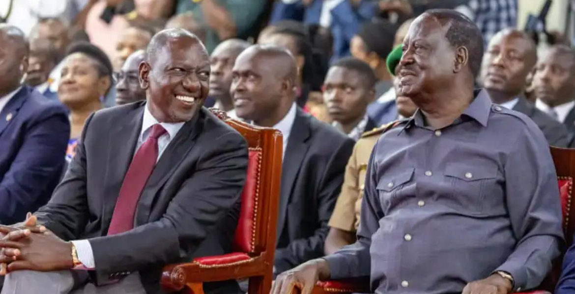 President William Ruto and ODM Leader Raila Odinga Ruto-Odinga Alliance Divides ODM Ahead of 2027 Polls