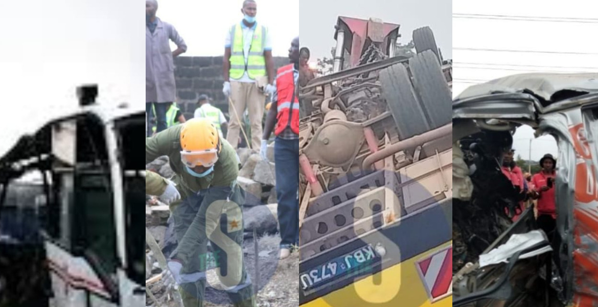 Wrecks From Accidents /The Star Three Days of Horror: 48 Dead in Rail, Air, and Road Crashes Across Four Kenyan Counties