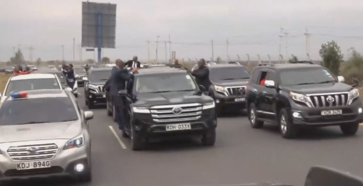 Former DP Rigathi Gachagua's Convoy Gachagua Arrives in Nairobi After US Tour