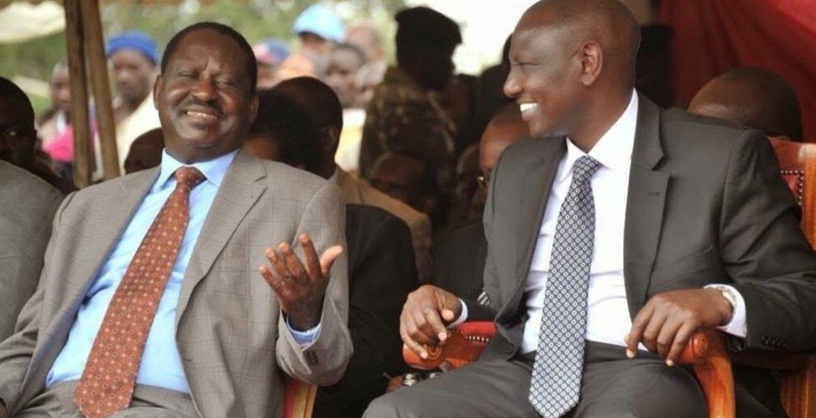 Prime Minister Raila Odinga and Agriculture Minister William Ruto The Day Raila Suspended William Ruto Over Corruption Allegations