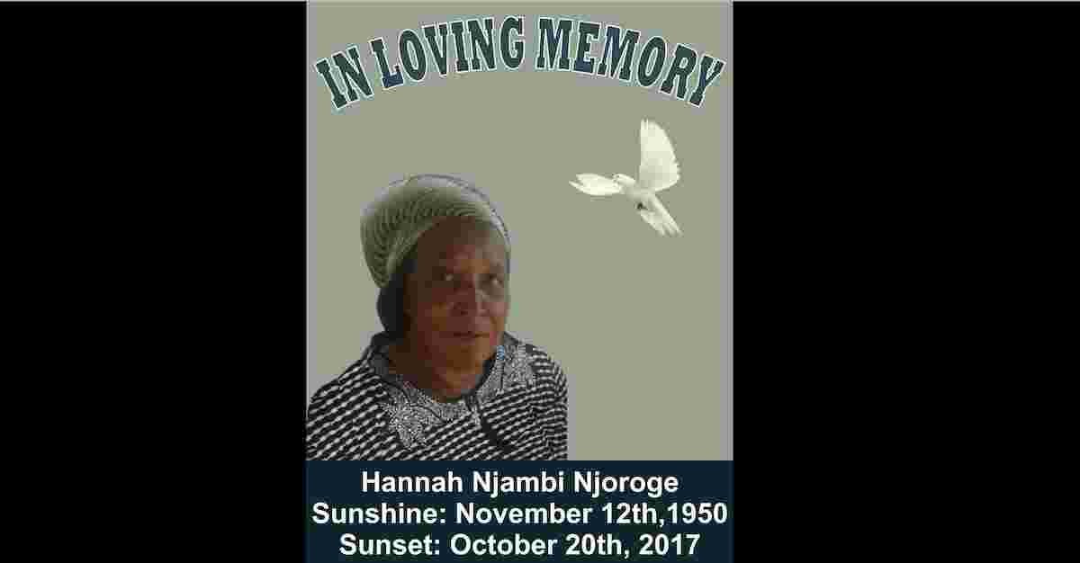 Death Announcement: Hannah Njambi