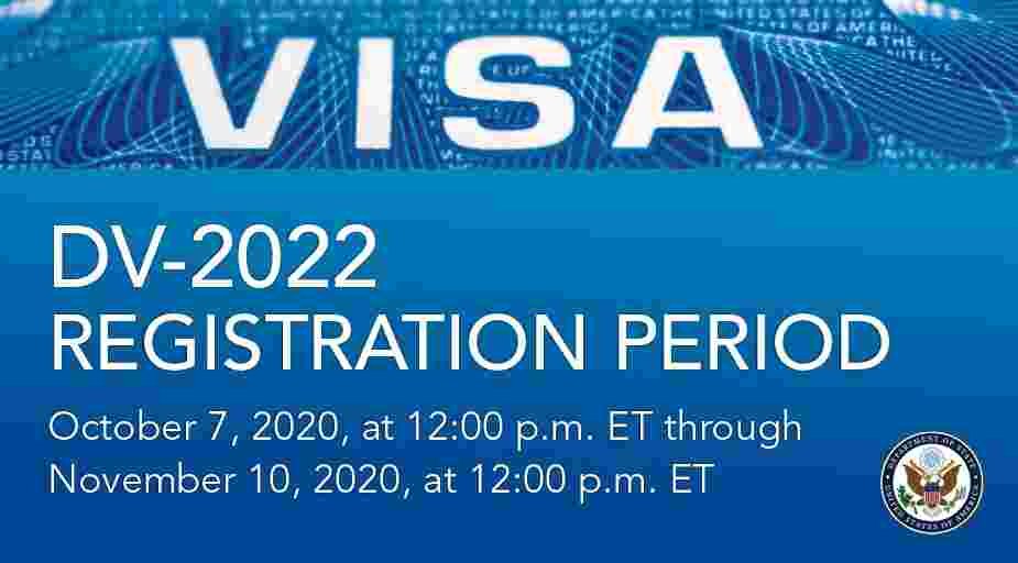 Green Card Lottery for Fiscal Year 2022 (DV-2022) Starts October 7th, Ends November 10th, 2020