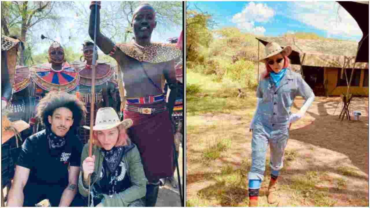 American Queen of Pop Madonna Visits Kenya with Boyfriend Ahlamalik Williams