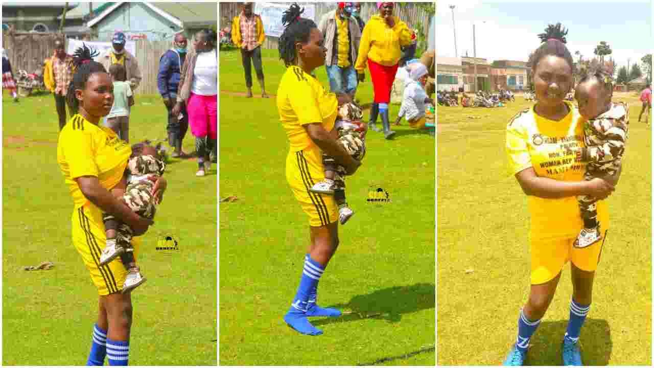 Well-Wishers Rally Behind Kenyan Woman Pictured Breastfeeding Kid During Football Match