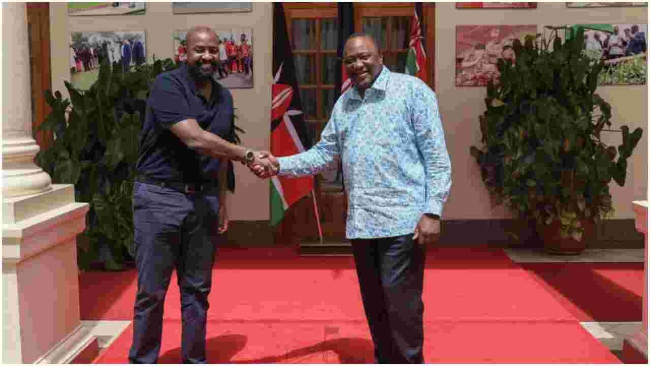 Museveni’s Son Muhoozi Holds Talks with President Uhuru at State House