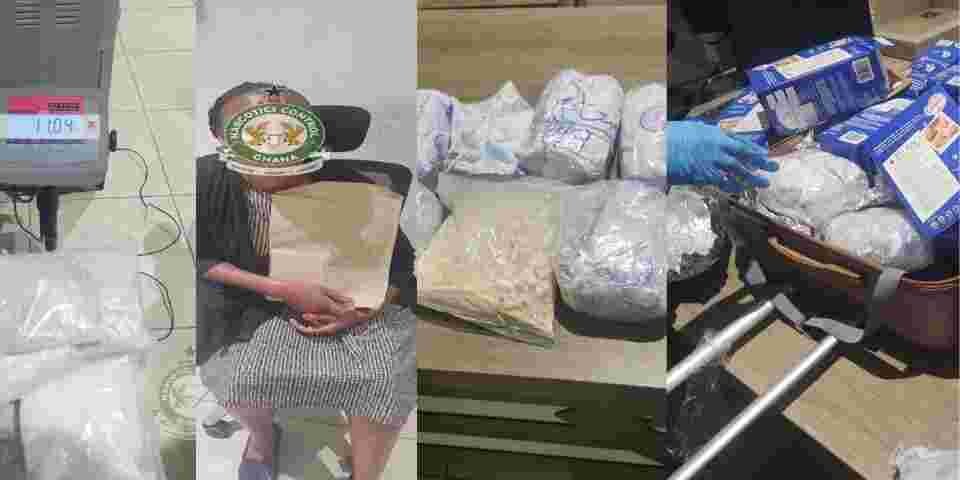 Kenyan Woman Arrested for Attempting to Smuggle Sh41 Million Cocaine into Ghana
