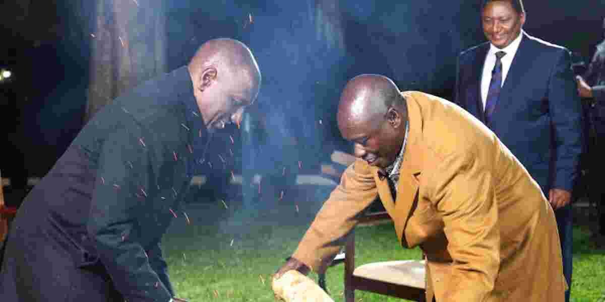 Ruto, Gachagua Enjoy Bonfire at Sagana State Lodge During Interview