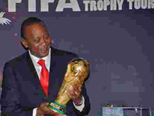 President Uhuru Receives FIFA World Cup Trophy in the Country, Kenyans to View It at KICC