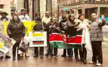 Kenyans in the US Hold Demos Outside UN Headquarters in New York
