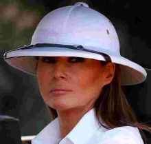 US First Lady Melania Trump on the Spot over Colonial Pith She Wore While in Kenya
