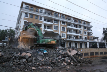 Demolition of Multi-Million-Shilling Grand Manor Hotel Near US Embassy in Nairobi Begins