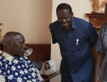 Raila Visits Former President Daniel Moi at Kabarak 