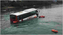 Scare as Tourist Bus Plunges into Indian Ocean in Mombasa 